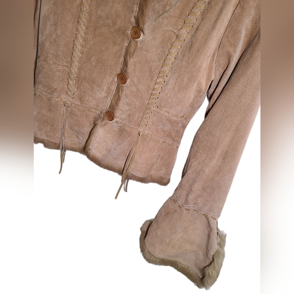 Bebe Leather Jacket with Fur - Picture 4 of 6